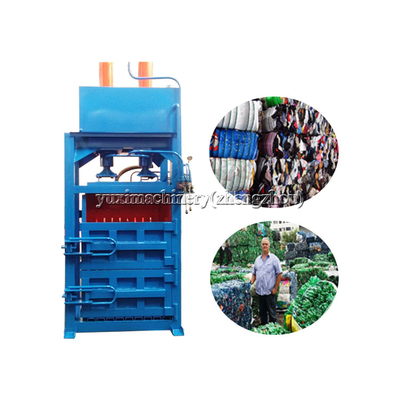 Waste Plastic Bottle Compactor Baler Cardboard Baling Press Used Press Clothes Baler Machine